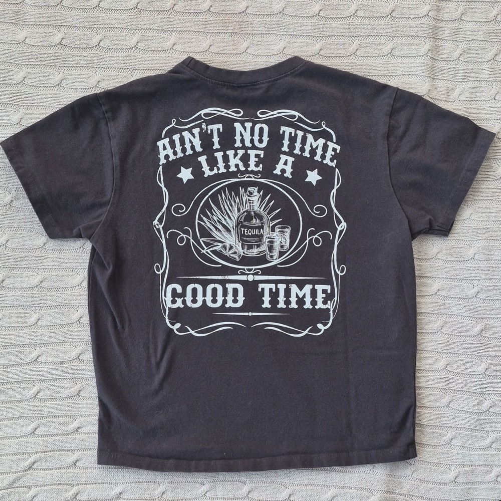 Embroidered Tequila Club Graphic Women's T-shirt Ain't No Time Like A Good Time